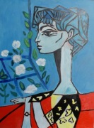 obraz olejny Pablo Jacqueline Roque kubizm portret
