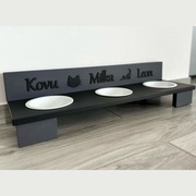 Bufet dla kota psa ceramiczne miski stojak na misk