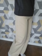 Spodnie o kroju balloon zw collection ZARA rozmiar 34 jasny kamel