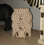 Lampion świecznik wazon makrama boho