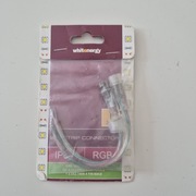 Whitenergy Złączka do taśm LED z kablem, DC 4 PIN żeński+męski (09816)