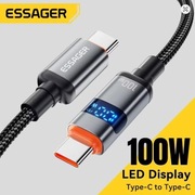 Kabel USB C do C PD QC, szybkie ładowanie, wyświetlacz, jakość, cena!