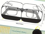 Nowy wielki czarny wybieg kojec dla zwierząt kot pies świnki 180cm