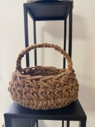 Koszyk wielkanocny - karmelowy - gruby sznurek bawełniany 