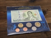 Kolekcjonerski zestaw monet, banknot z Tajlandii