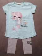 Breeze Bluzka Legginsy Dziewczynka Królik 110 NOWY