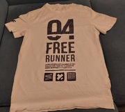 Koszulka T-Shirt Męska Biała z napisami 4F Slim rozmiar M - stan bdb!