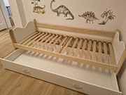 Łóżko sosna białe parterowe 190x80 