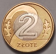 2 zł złote 2025 r. mennicze 