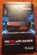 Dysk Samsung SSD 990 Pro 4TB NVMe Heatsink NOWY