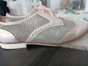 Ażurowe półbuty oksfordki jazzówki Bata 