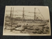 unikat stare zdjęcie stare samochody prl , port i statek