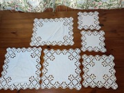 Zestaw serwetek z koronką szydełkową 6szt.