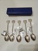 5x Łyżeczka Srebrna Herb Próba 725 Warmet