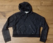 Bluza Hollister r. S crop czarna srebrna nitka