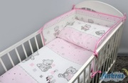 Pościel niemowlęca 135/100 + ochraniacz do łóżeczka.