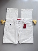 Guess Vermont jeans męskie 33/32 EU 49 kremowe ecru slim straight low rise