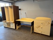 Meblik - zestaw: 2 x regał, biurko i komoda + GRATIS dla dziecka