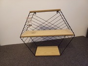 Półka loft, drewno i metal