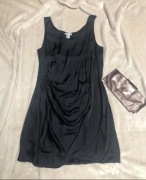 Atłasowa sukienka ze zdobieniem na Święta Sylwester itp