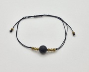 Bransoletka damska z kamieni naturalnych,lawa wulkaniczna,hematyt,czarna