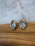 Kolczyki ASOS Design złote z kryształem