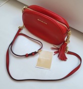 MICHAEL KORS skóra naturalna listonoszka czerwona