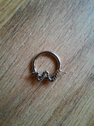 Tytanowy kolczyk do nosa typu clicker z wężem