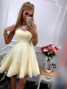 Suknia Monica śliczna, zdobiona, lekka zwiewna, 