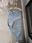 Spodnie sztruksowe rurki dla dziewczynki w gwiazdki H&M r.116