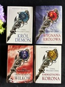 Cinda Chima Król demon Wygnana królowa Tron szarych wilk Karmazynowa Korona