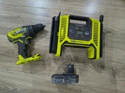 RYOBI wkretarka + kompresor + akumulator 2.0AH