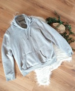 szara damska uniseks bluza bez kaptura 46XXXL 3XL z kieszeniami basic