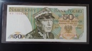 50 zł Świerczewski 1975 r. UNC- ser.BD 1050288 
