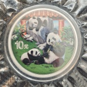 Chińska Panda 30g Srebra 2025 Kolor + certyfikat