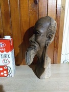 drewniana figurka afrykańska główa Rzeźba drewniana afrykańska