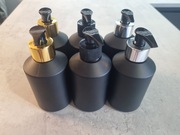 6szt. dozownik butelka szklana czarny mat 200ml