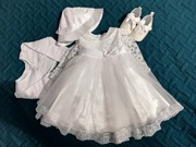 Sukienka do chrztu + płaszczyk