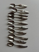 Antyczny komplet 10 srebrnych łyżeczek – Holandia, XIX punce, próba 