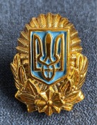 Kokarda, godło na czapkę. Ukraina. Policja.