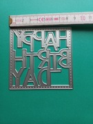 Wykrojnik happy birthday. Scrapbooking 