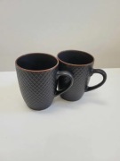 Stylowy Kubek CZARNY do picia kawy herbaty ziół na prezent 400 ml