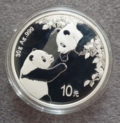 2023 Panda Chiny 10 Yuan srebr0 30g