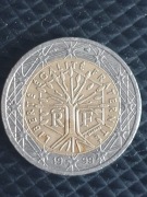 Moneta 2euro1999r France Liberte błędne tłoczenie
