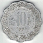 Indie 10 pajs paise 1974 B - 26 mm - Bombaj - nr 2