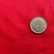 5 peset 1975 *1980* rok Hiszpania (król Juan Carlos)