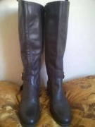 Shuster, Skórzane kozaki oficerki, Roz 40/26cm
