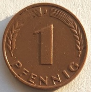 Niemcy RFN 1 fenig pfennig 1950 mennica J