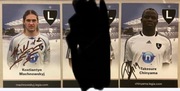 Dwie oficjalne karty z autografami Chinyama, Machnowskyj (Legia)