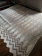 Koronkowa ażurowa firana retro 